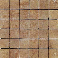 Noce Tumbled Travertine Mosaic