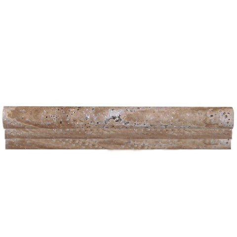 Noce Travertine Dado; Honed & Unfilled